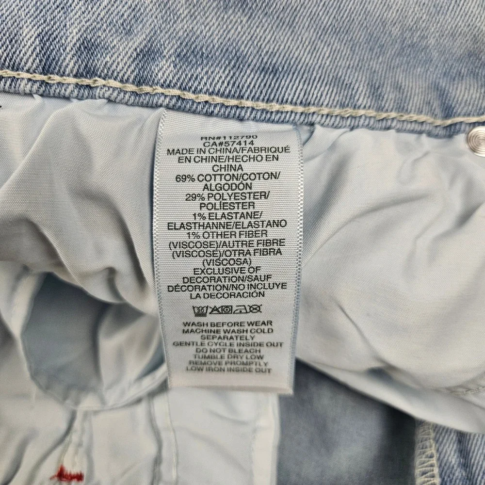 $184 True Religion Mens Geno Relaxed Slim Patch Jeans Light Journey Wash W34 L32